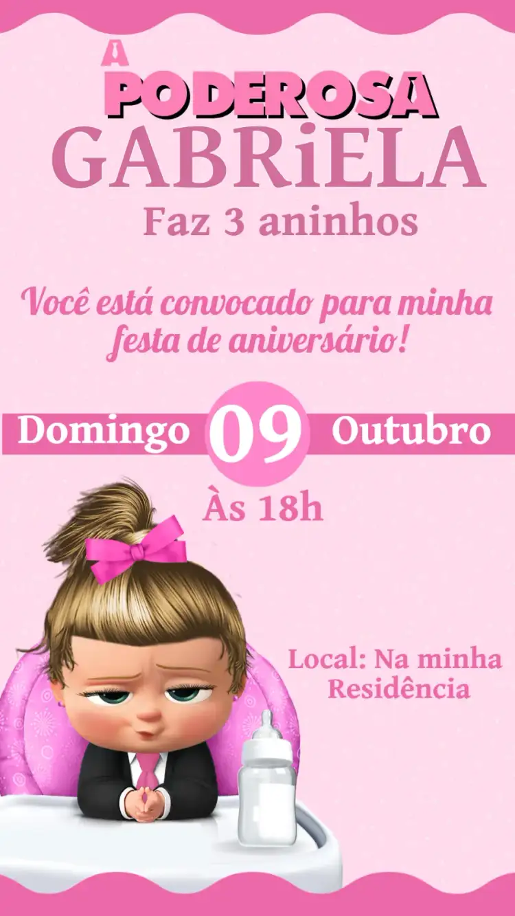 Convite Poderosa Chefinha