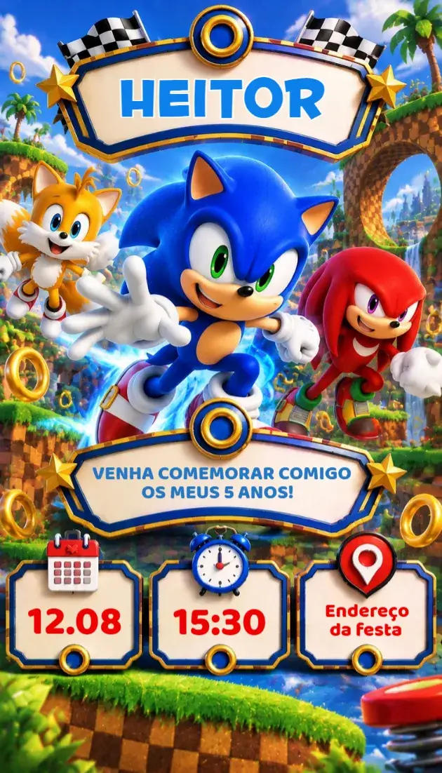 Convite Sonic
