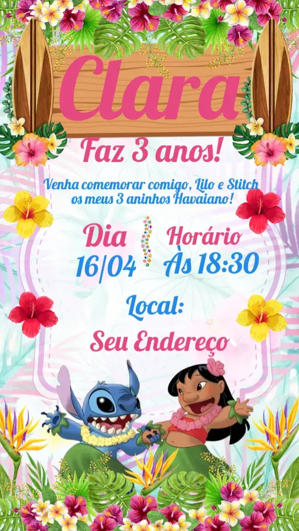 Convite STITCH
