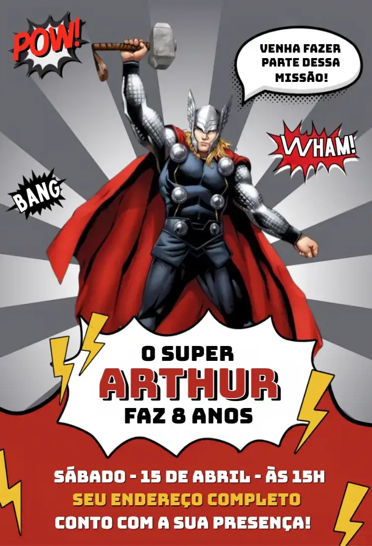 Convite Thor