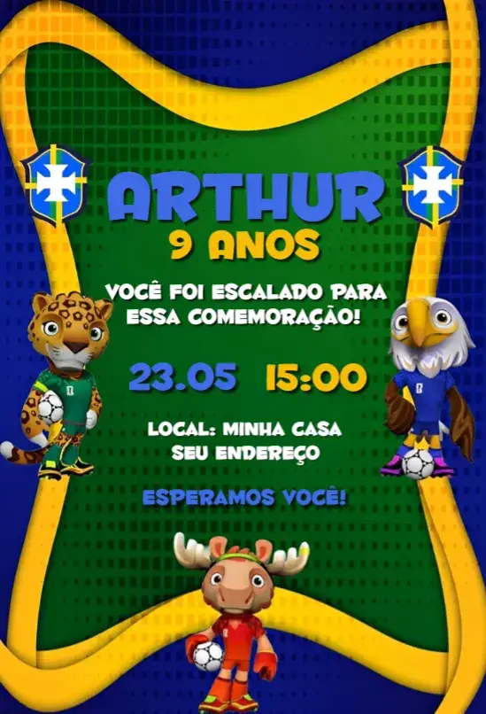 Convite Copa do mundo 7