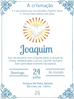 Crisma Espírito Santo Batizado