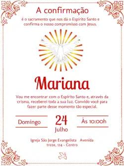 Crisma Espírito Santo Vermelho