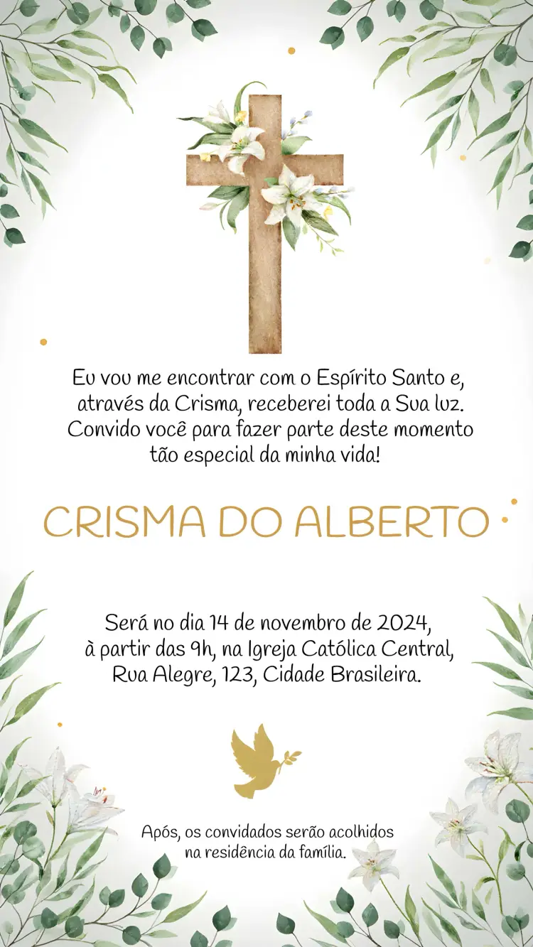 Convite Crisma Santo