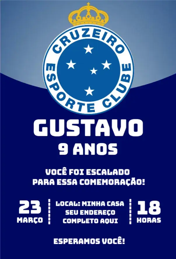 Convite Cruzeiro 1