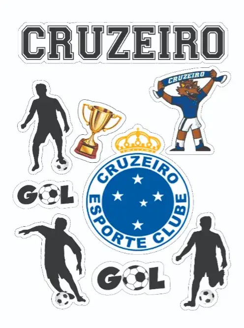 Convite Cruzeiro – tema Topo de bolo futebol, colorido, divertido, esportivo, moderno