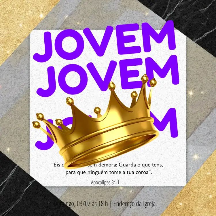 Convite Culto Jovem Jovens