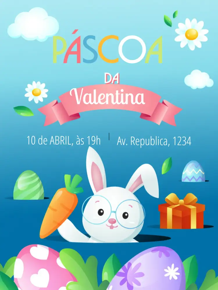 Convite De Páscoa Roxo – tema Datas Comemorativas roxo, lilas, moderno, divertido, colorido