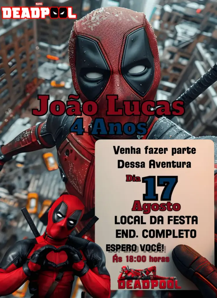 Convite Deadpool