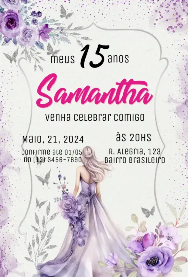 Convite Debutante 15 anos