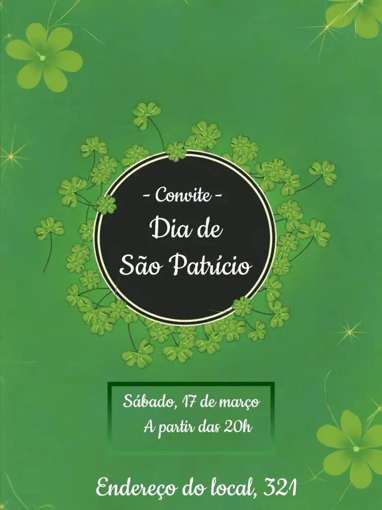 Convite Dia De São Patrício Beer – tema Datas Comemorativas verde, vintage, festivo, irlandês, alegre