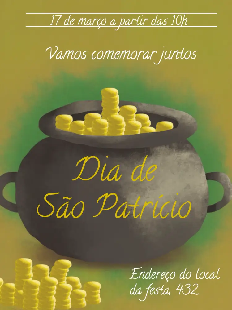 Convite Dia De São Patrício Comemoração