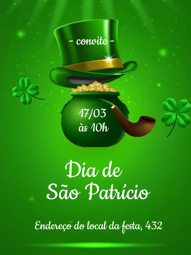 Convite Dia De São Patrício Tradição