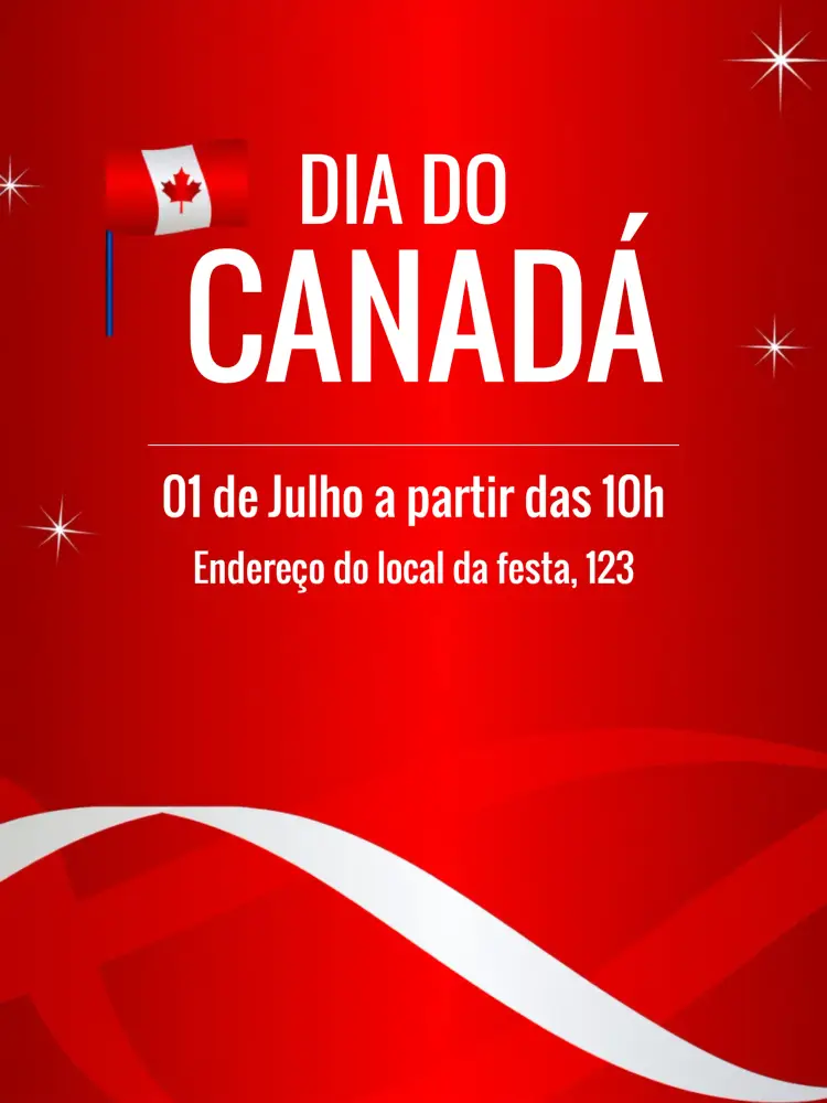 Convite Dia Do Canadá Internacional