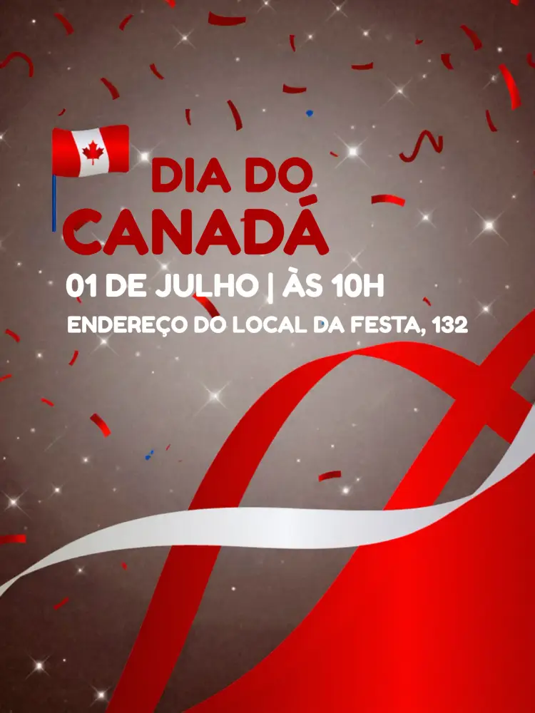 Convite Dia Do Canadá Internacional