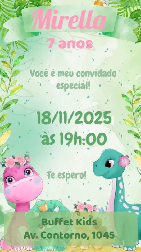 Dinosaur Baby Watercolor invitation