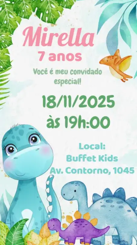 Dinosaurio Baby Acuarela