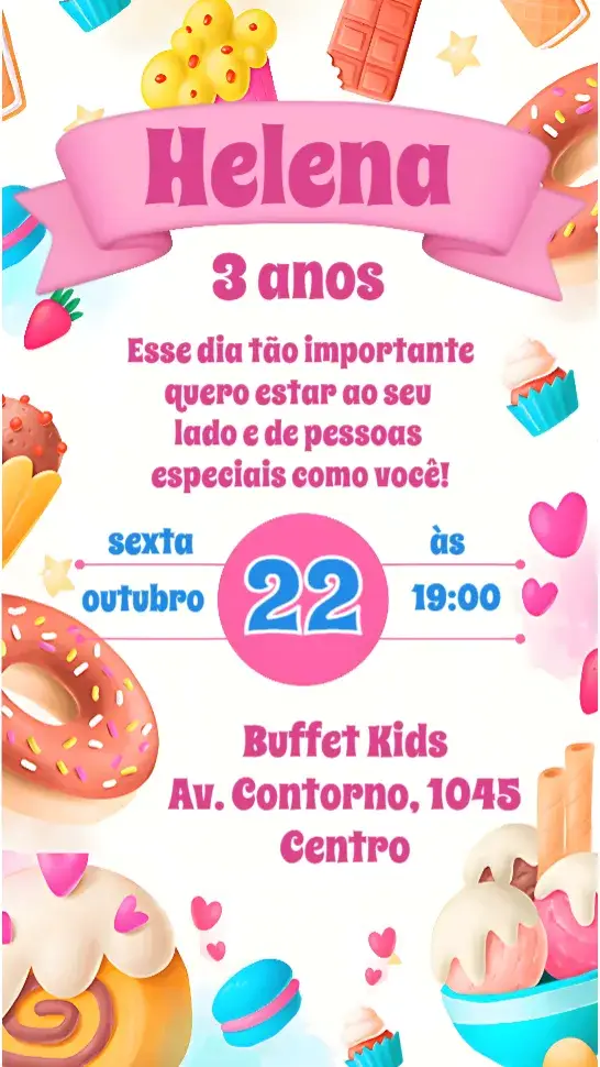 Convite Doces