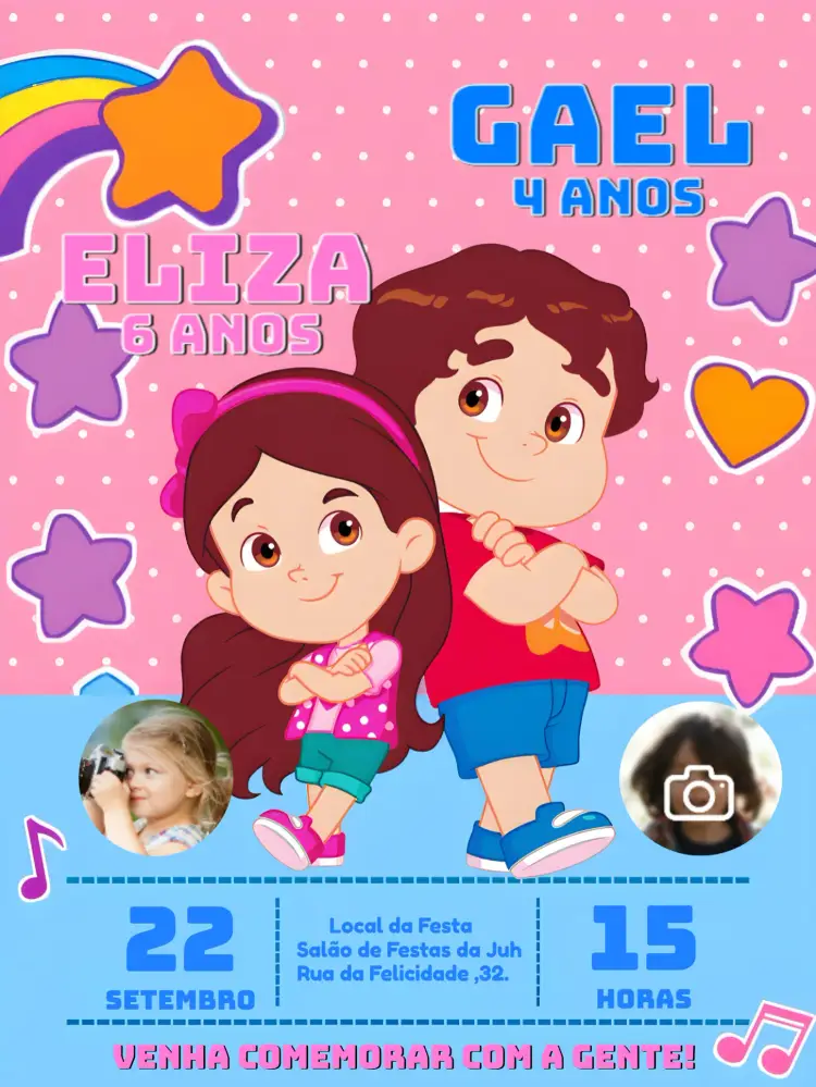 Convite Duplo Maria Clara E Jp Com Foto Youtube