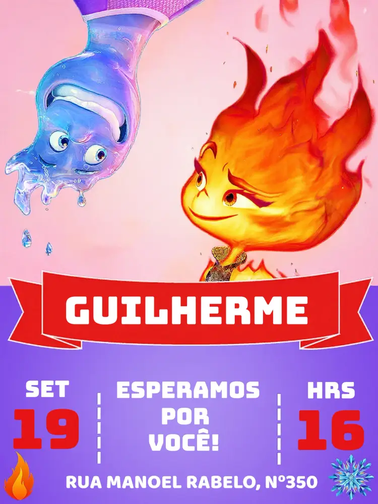 Convite Elementos Tema
