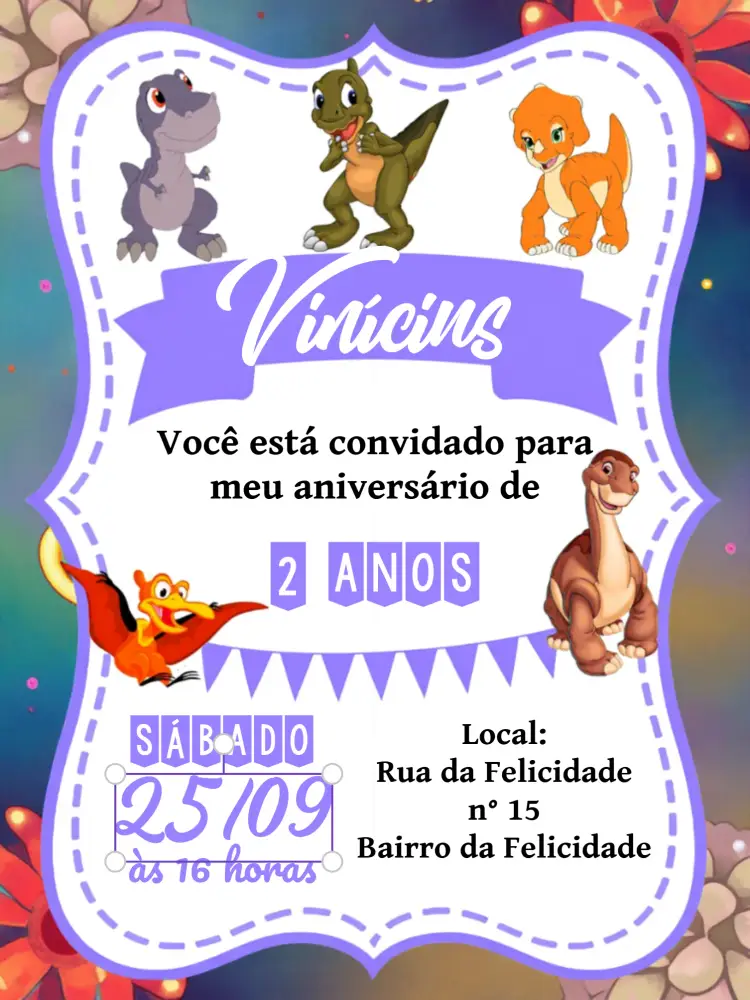 Convite Em Busca Do Vale Encantado Branco