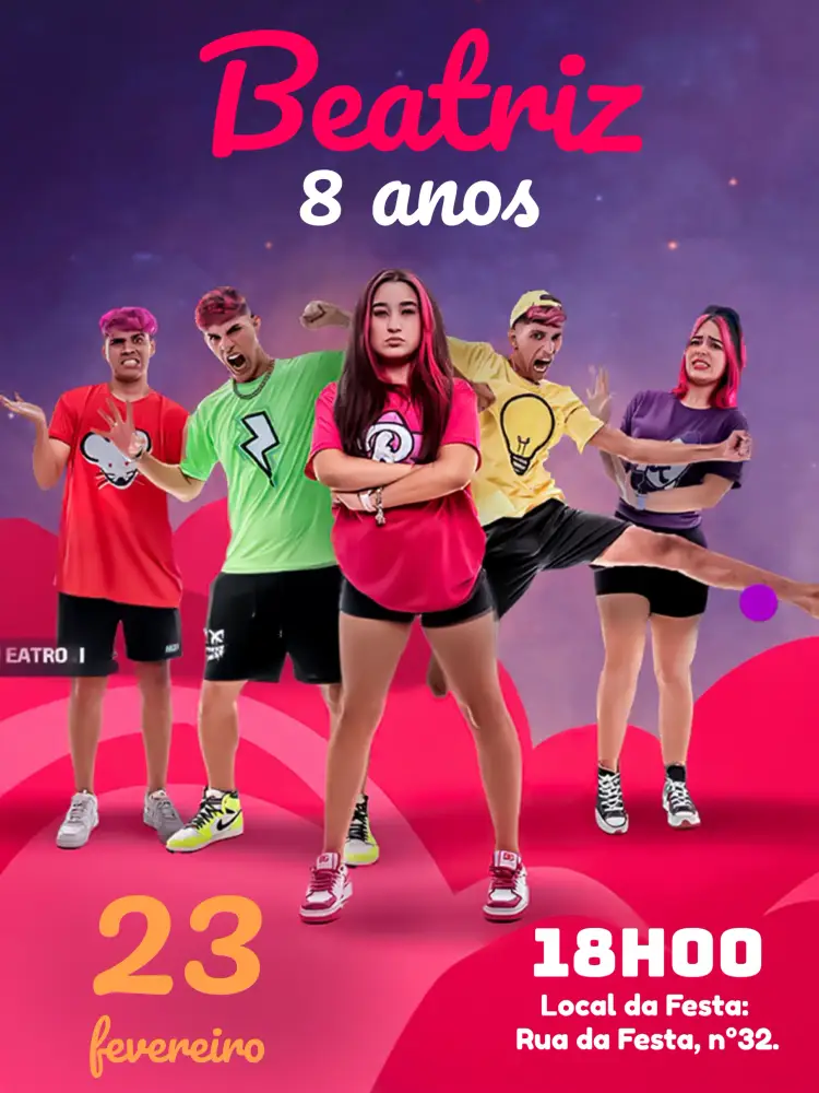 Convite Emilly Vicky Menina