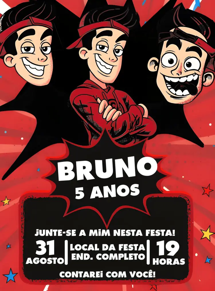 Convite Enaldinho Estrelas
