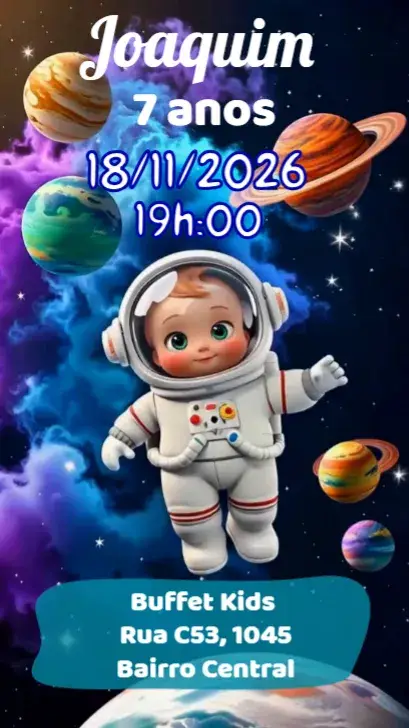 Convite Espaço Sideral