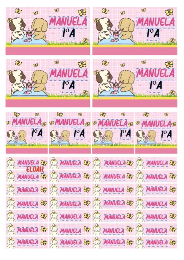 Convite Etiqueta escolar Bobbie Goods – tema Mais pesquisados rosa, moderno, divertido, infantil, colorido
