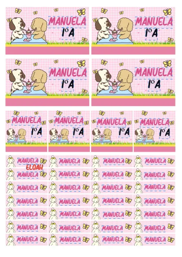 Convite Etiqueta escolar Bobbie Goods