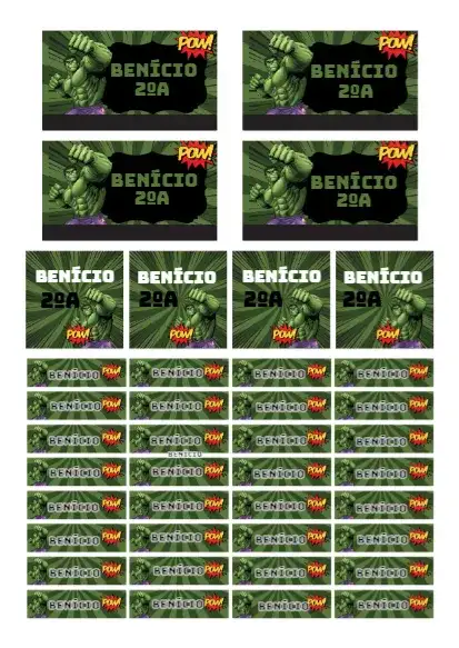Etiqueta escolar Huck