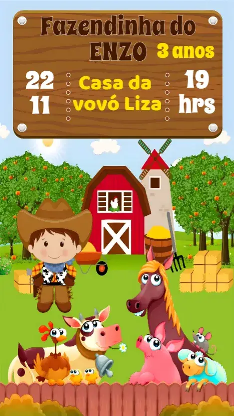 Convite Fazendinha