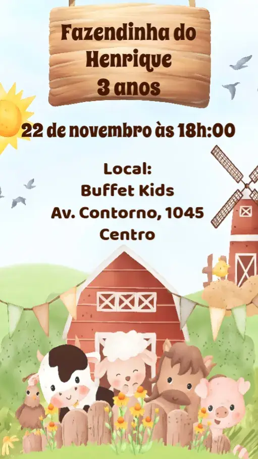 Convite Fazendinha