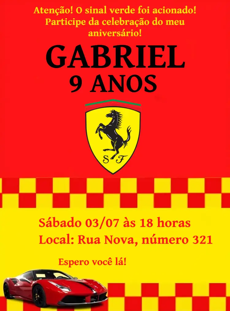 Convite Ferrari Online