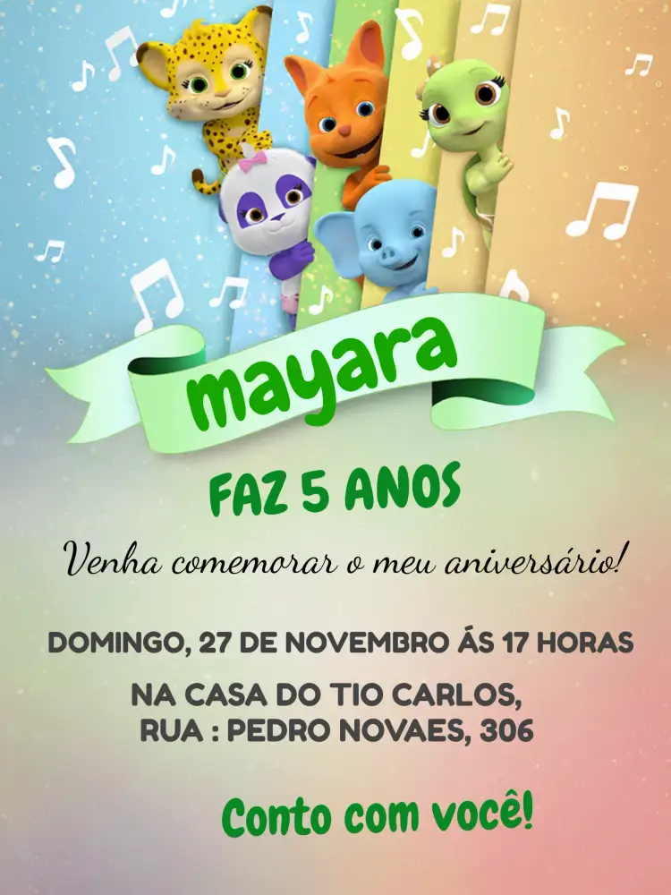 Convite Festa Das Palavras Colorido – tema Datas Comemorativas colorido, divertido, moderno, criativo, jovial