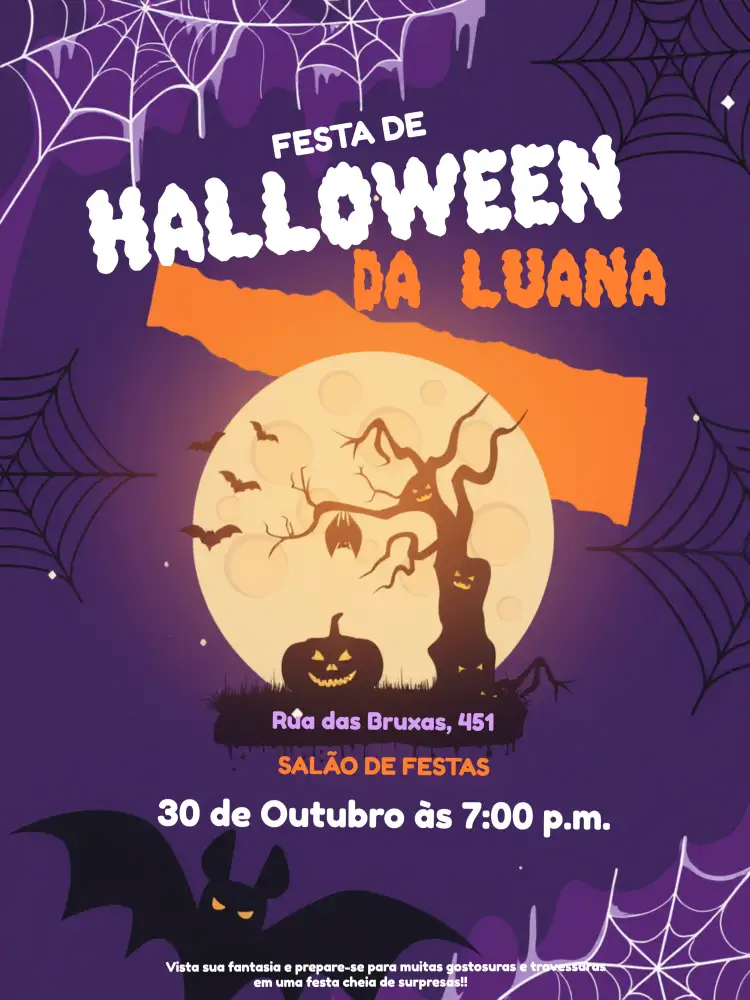 Convite Festa De Halloween Bruxas – tema Datas Comemorativas escuro, fantasia, místico, vintage, ilustrações de bruxas, elementos góticos