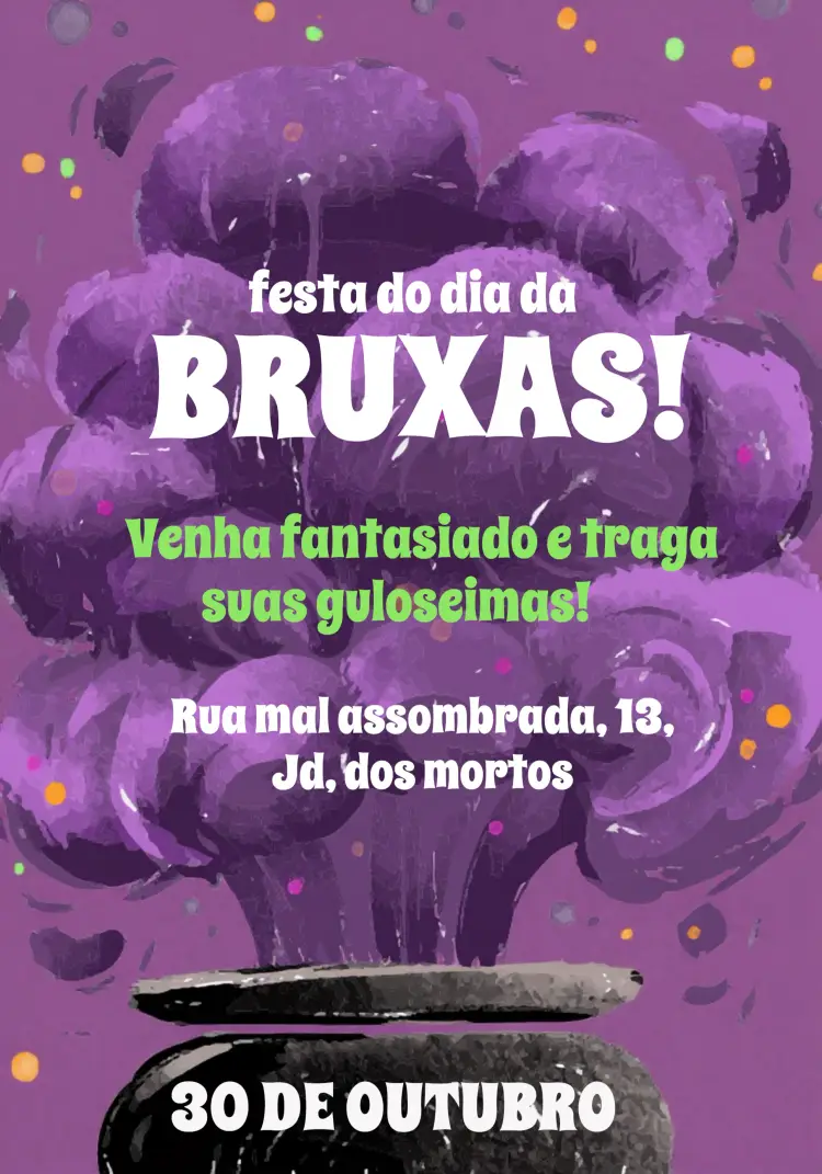 Convite Festa De Halloween Terror