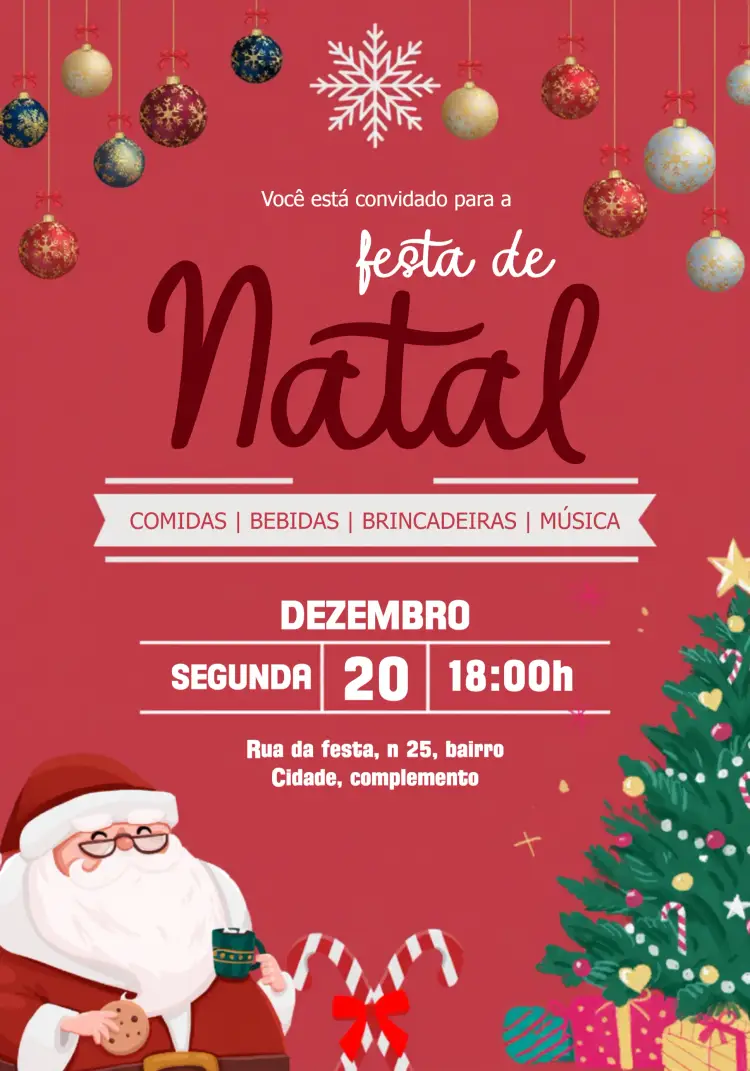 Convite Festa De Natal Noel