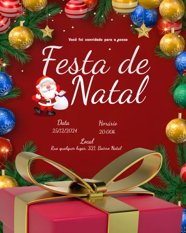 Convite Festa De Natal Noel