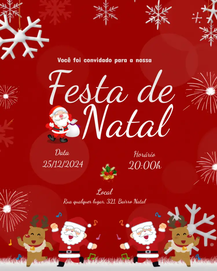 Convite Festa De Natal Papai