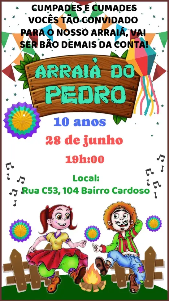 Invitation June Party – Birthday theme colorful, traditional, vibrant, festive, rustic
