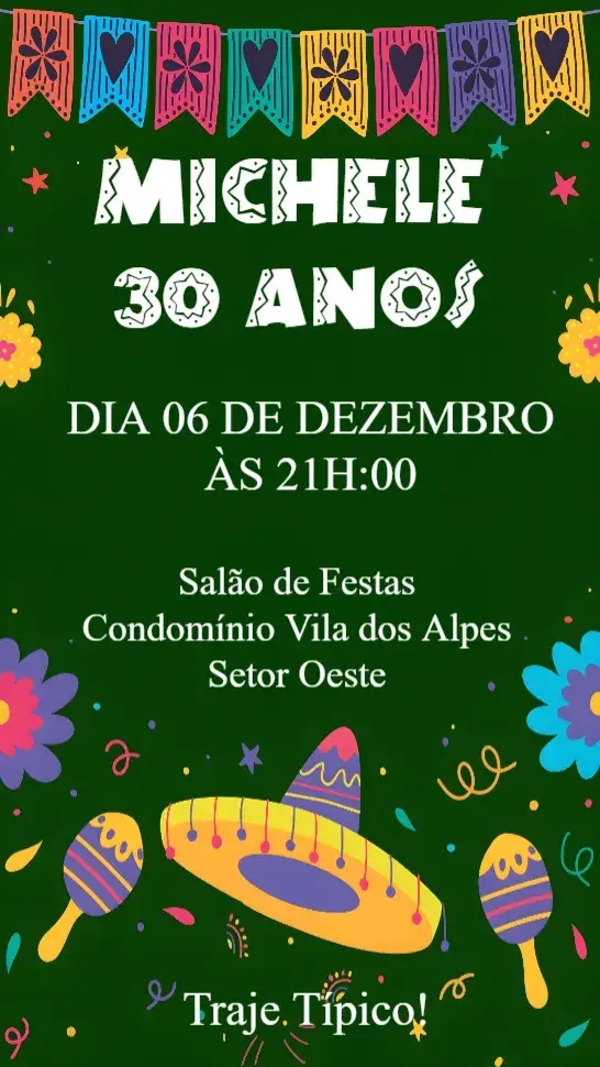 Convite Festa Mexicana