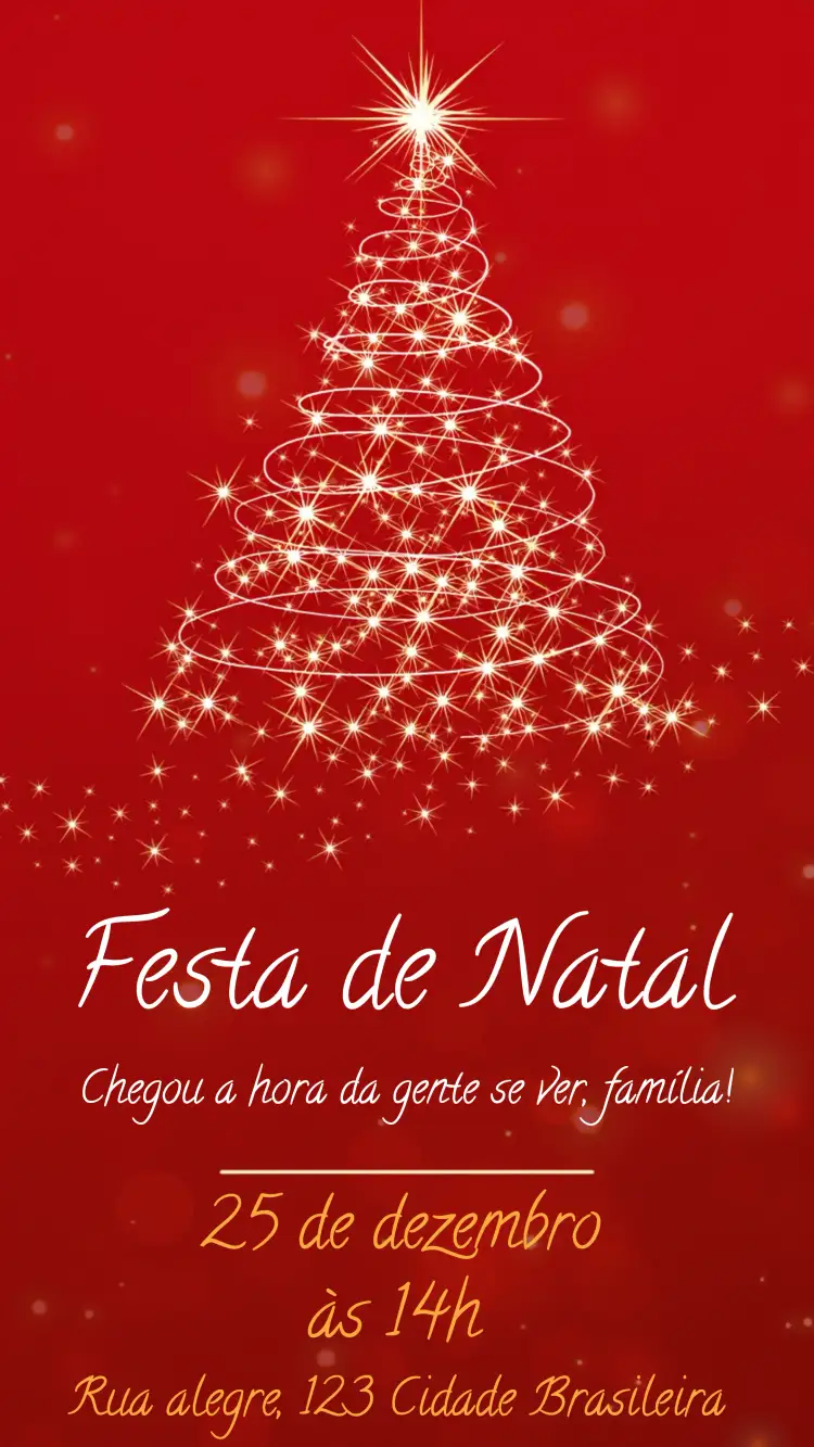 Convite Festa Natal Verde – tema Datas Comemorativas verde, vermelho, natalino, moderno, festivo, alegre