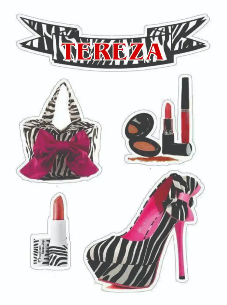 Convite Festa Zebra Fashion – tema Topo de bolo moderno, estampa de zebra, cores vibrantes, fashion, divertido, temático