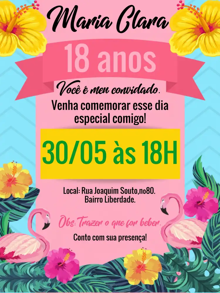 Flamingo Tropical Branco