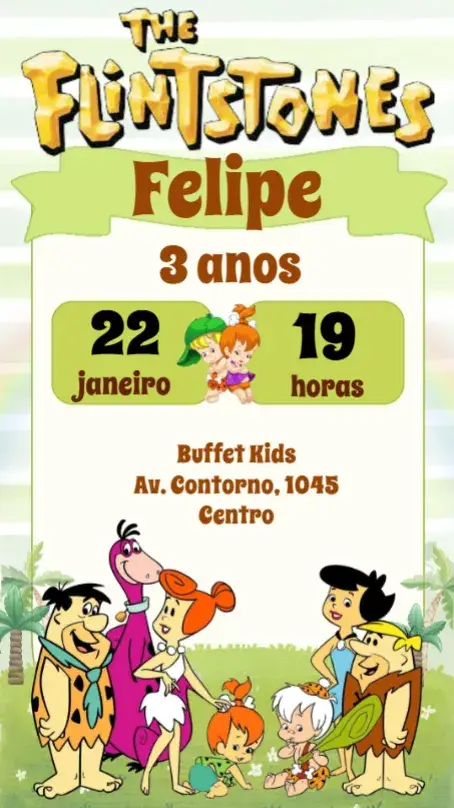 Convite Flintstones