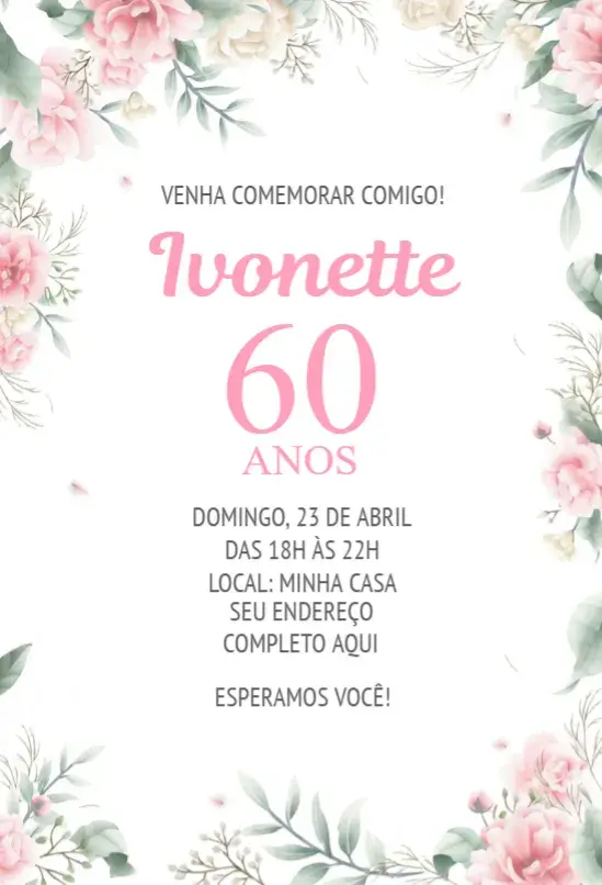 Invite Floral 1 editable and customizable