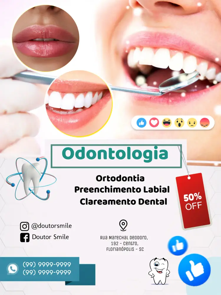 Convite Folheto Para Dentista Arte