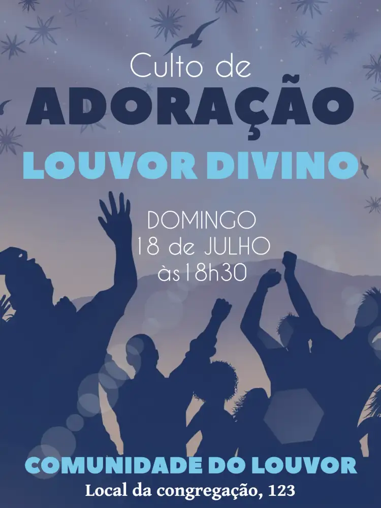 Folheto Para Santa Missa Igreja Louvor