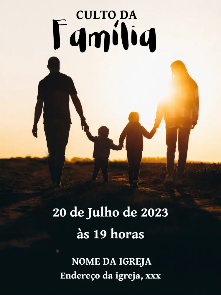 Convite Folheto Para Santa Missa Igreja Panfleto – tema Batizado moderno, elegante, dourado, preto e branco, minimalista